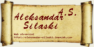 Aleksandar Silaški vizit kartica